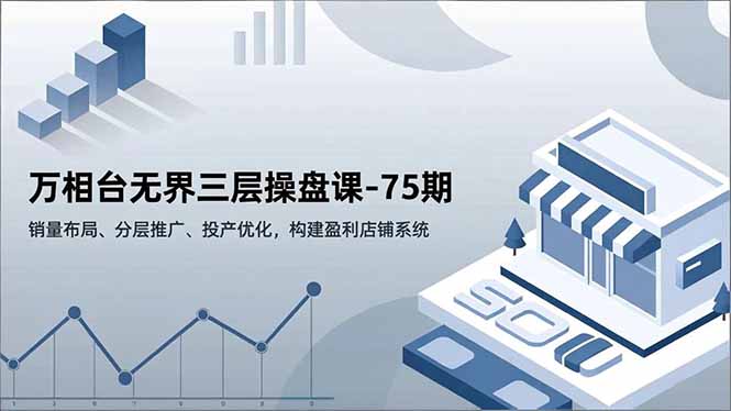 万相台无界三层操盘课-75期，销量布局、分层推广、投产优化，构建盈利店铺系统-小目标云网创
