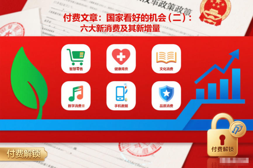付费文章：国家看好的机会(二)：六大新消费及其新增量-小目标云网创