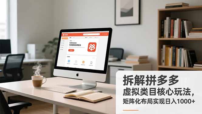 拆解拼多多虚拟类目核心玩法，矩阵化布局实现日入1000+-小目标云网创